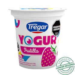 Yogur saborizado entero frutilla - pote Tregar 125 Gr