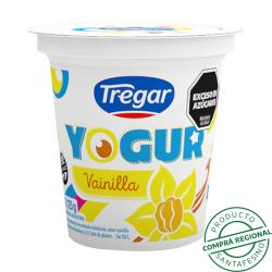 Yogur saborizado entero vainilla - pote Tregar 125 Gr