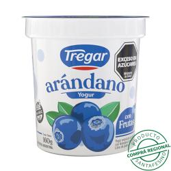 Yogur con fruta entero arándano - pote Tregar 160 Gr