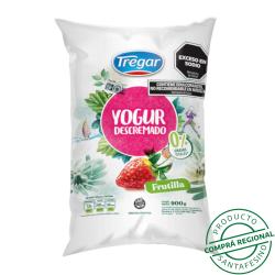 Yogur bebible descremado frutilla - sachet Tregar 900 Gr