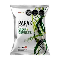 Papa frita sabor crema y ciboulette sin tacc Julicroc 70 Gr