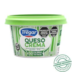Queso untable crema reducido en calorías Tregar 190 Gr