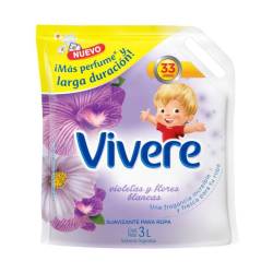 Suavizante violeta y flores blancas - doypack Vivere 3 Lt
