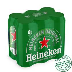 Cerveza rubia lata x473 pack Heineken 6 U