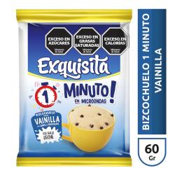 Bizcochuelo vainilla taza Exquisita 60 Gr