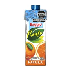 Jugo naranja sin azúcar - tetra Baggio Pronto 1 Lt