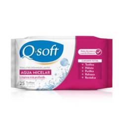 Toallitas desmaquillante agua micelar Q-soft 25 U