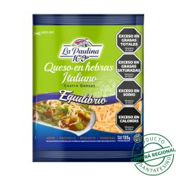 Queso hebras light italiano La Paulina 125 Gr