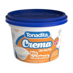 Crema de leche sin lactosa - pote Tonadita 200 Cm3