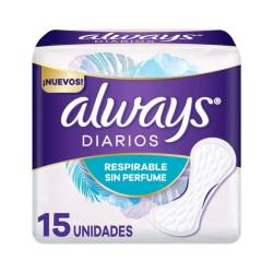 Protectores diarios respirables Always 15 U