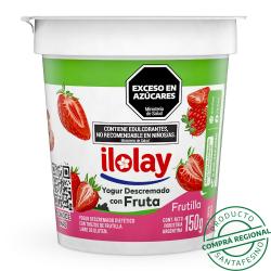 Yogur con fruta 0% frutilla - pote Ilolay 150 Gr