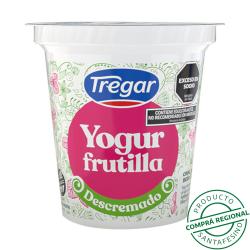 Yogur saborizado descremado frutilla - pote Tregar 125 Gr