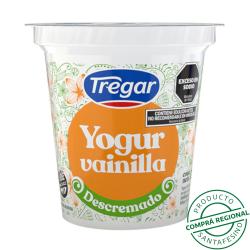 Yogur saborizado descremado vainilla - pote Tregar 125 Gr