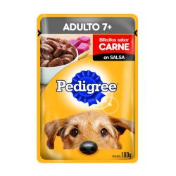 Alimento para perros adultos 7+ carne Pedigree 100 Gr