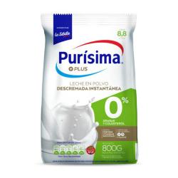Leche polvo instantánea 0% - pouch Purisima 800 Gr