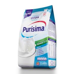 Leche polvo instantánea entera - pouch Purisima 400 Gr