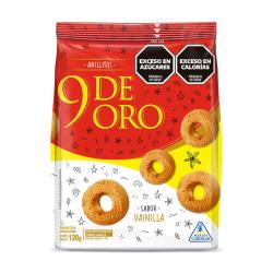Galletita anillos vainilla 9 De Oro 120 Gr