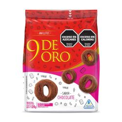 Galletita anillos chocolate 9 De Oro 120 Gr