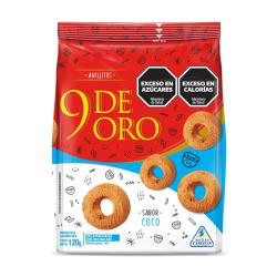 Galletita anillos coco 9 De Oro 120 Gr
