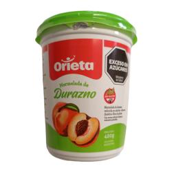 Mermelada light durazno - pote Orieta 420 Gr