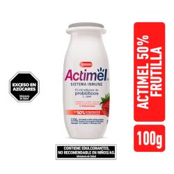Leche entera fermentada frutilla Actimel 100 Gr
