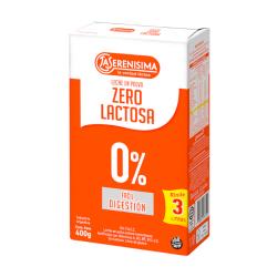 Leche polvo entera zero lactosa - caja La Serenisima 400 Gr