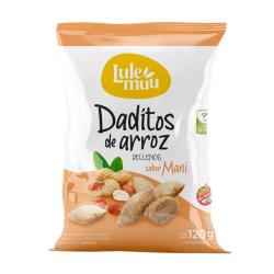 Daditos arróz rellenos con maní Lulemuu 120 Gr