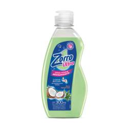 Detergente líquido ultra aloe y agua coco Zorro 300 Ml