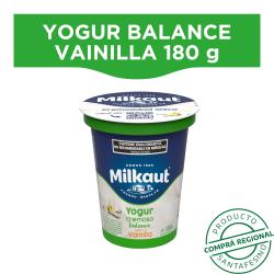 Yogur cremoso balance  vainilla - pote Milkaut 180 Gr