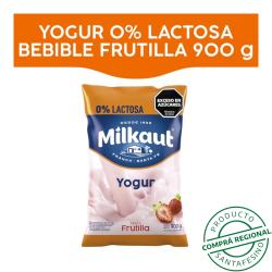 Yogur bebible 0% lactosa frutilla - sachet Milkaut 900 Gr