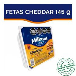 Queso cheddar feteado Milkaut 145 Gr
