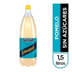 Gaseosa pomelo sin azúcar descartable - botella Schweppes 1.5 Lt