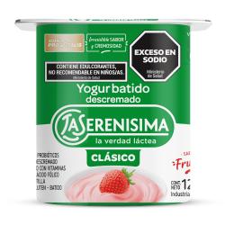 Yogur batido descremado frutilla - pote La Serenisima 120 Gr