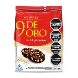 Galletita con chips chocolate blanco 9 De Oro 120 Gr