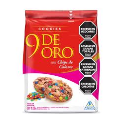 Galletita con chips colores 9 De Oro 120 Gr