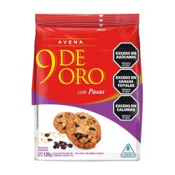 Galletita avena y pasas 9 De Oro 120 Gr