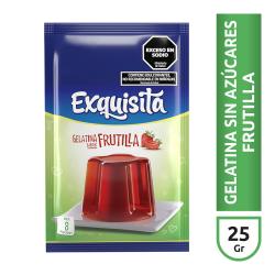 Gelatina light frutilla Exquisita 25 Gr