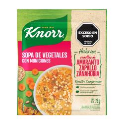 Sopa casera vegetales con fideos munición Knorr 78 Gr