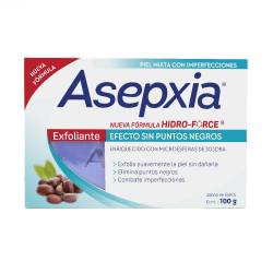 Jabón de tocador exfoliante - estuche Asepxia 100 Gr