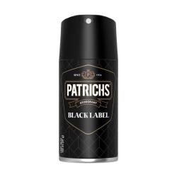 Desodorante aerosol black label Patrichs 97 Gr