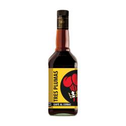 Licor café al coñac Tres Plumas 750 Ml