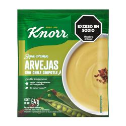 Sopa crema arvejas con chile chipotle Knorr 64 Gr