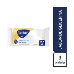 Jabón de tocador glicerina neutro Veritas 360 Gr