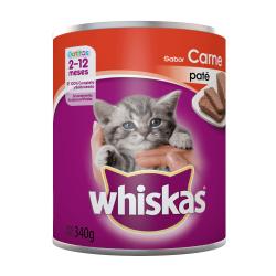 Alimento gato cachorro carne - lata Whiskas 340 Gr