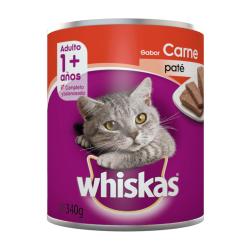 Alimento gato adulto carne - lata Whiskas 340 Gr