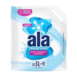 Jabón líquido lavarropas automático ecolavado - doy pack Ala Matic 3 Lt