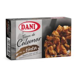 Calamar trozos en tinta - lata Dani 106 Gr