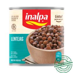 Lentejas - lata Inalpa 300 Gr