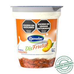 Yogur con fruta entero durazno - pote Ramolac 160 Gr