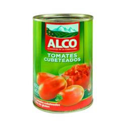 Tomate cubeteado lata Alco 400 Gr